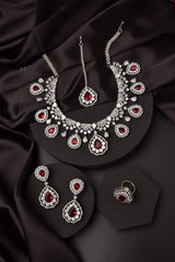 5 Piece CZ Diamond Necklace Set