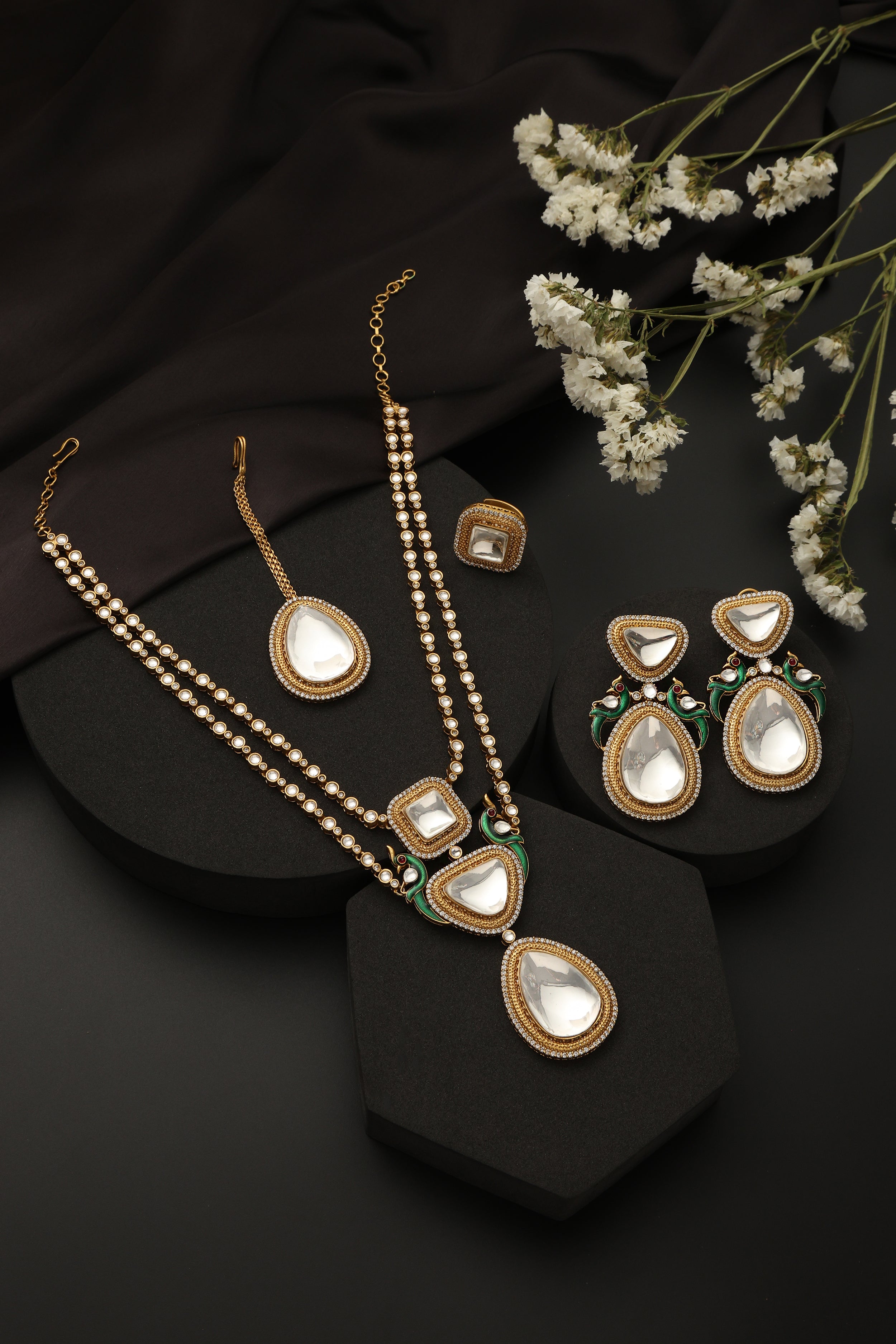 5 Piece Kundan Layered Set