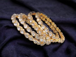 GlambyRivaaz Bangles and Bracelets Uncut Polki Bangles Kundan Bangles Bangle Set