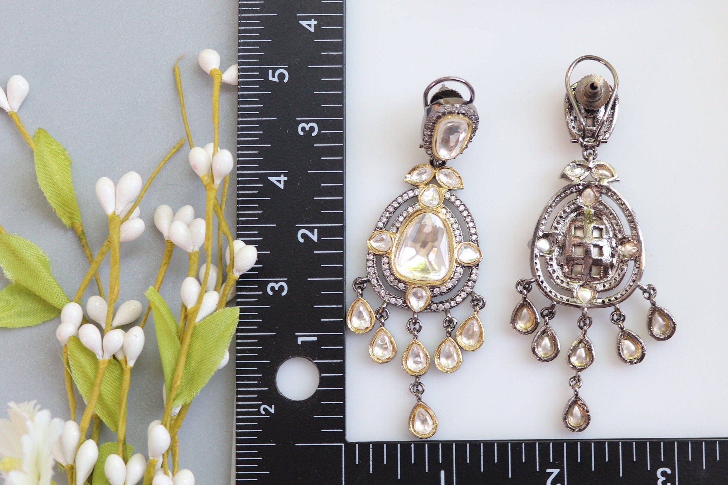 GlambyRivaaz Earrings Victorian Indian Kundan Earrings