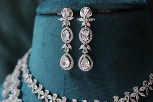 GlambyRivaaz Necklaces Two Layer CZ Diamond Necklace