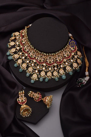 GlambyRivaaz Necklaces Vira Fine Uncut Kundan Set