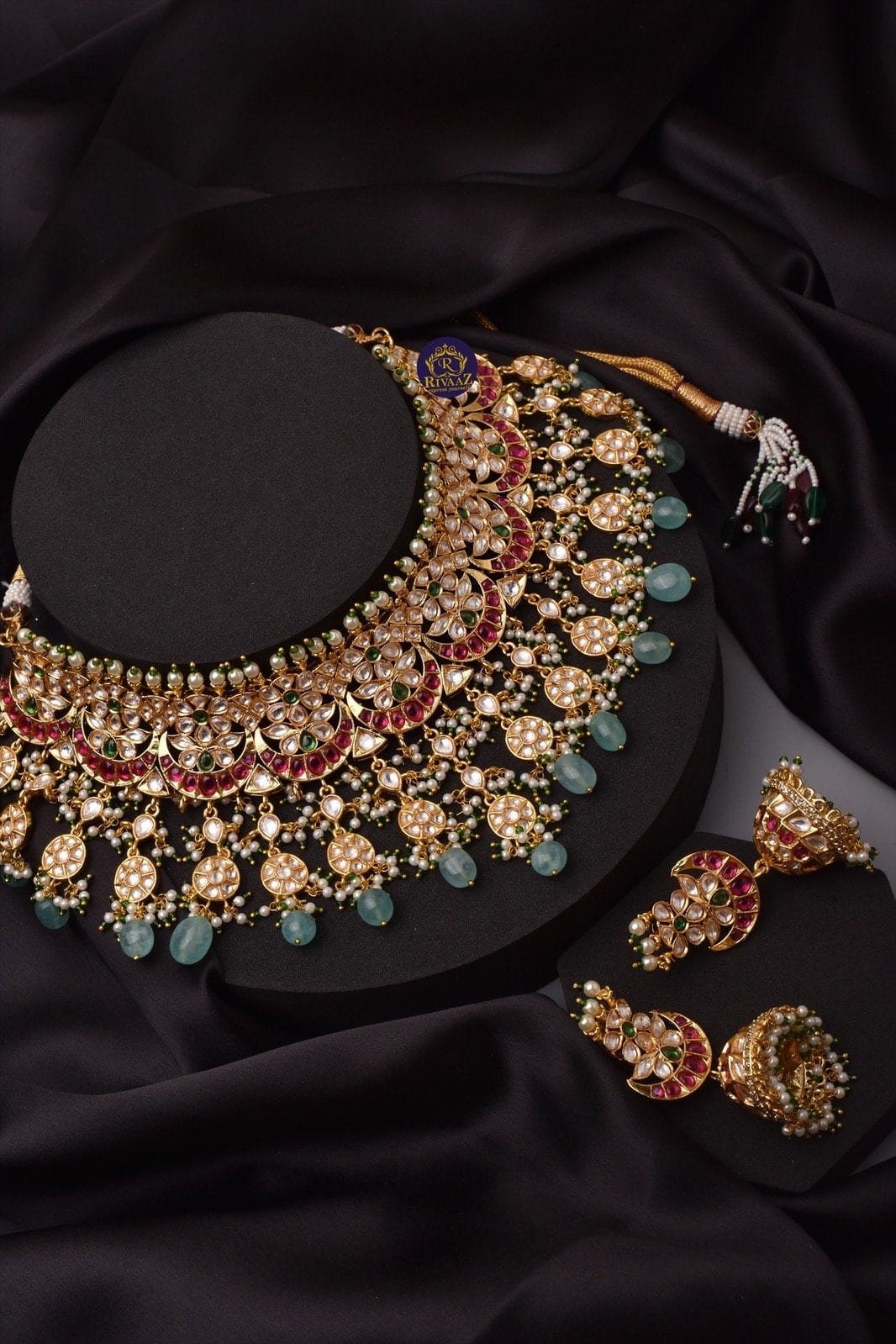 GlambyRivaaz Necklaces Vira Fine Uncut Kundan Set