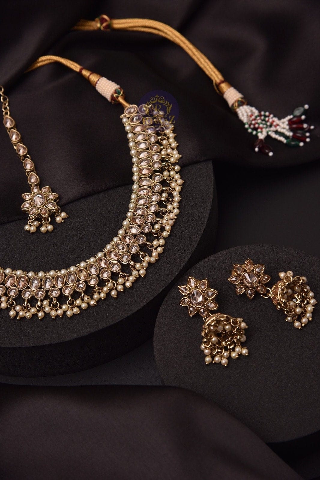 GlambyRivaaz Necklaces Zoe Gold Polki Necklace