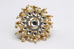 Kundan Ring/ Indian Jewelry/ Indian Kundan Ring// Indian wedding Jewelry/ Bollywood Jewelery/ Pakistani Jewelry