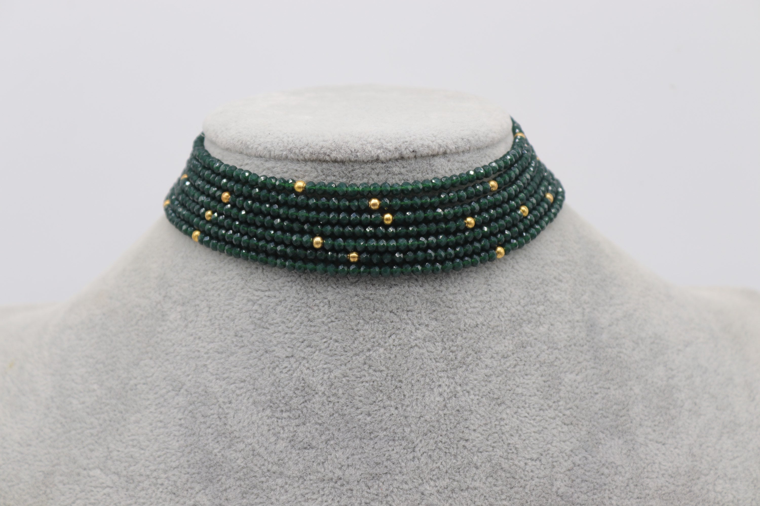 Emerald Choker | Green beads Choker | Indian Choker | Indian Jewelry | Pakistani Jewelry | Kundan Choker