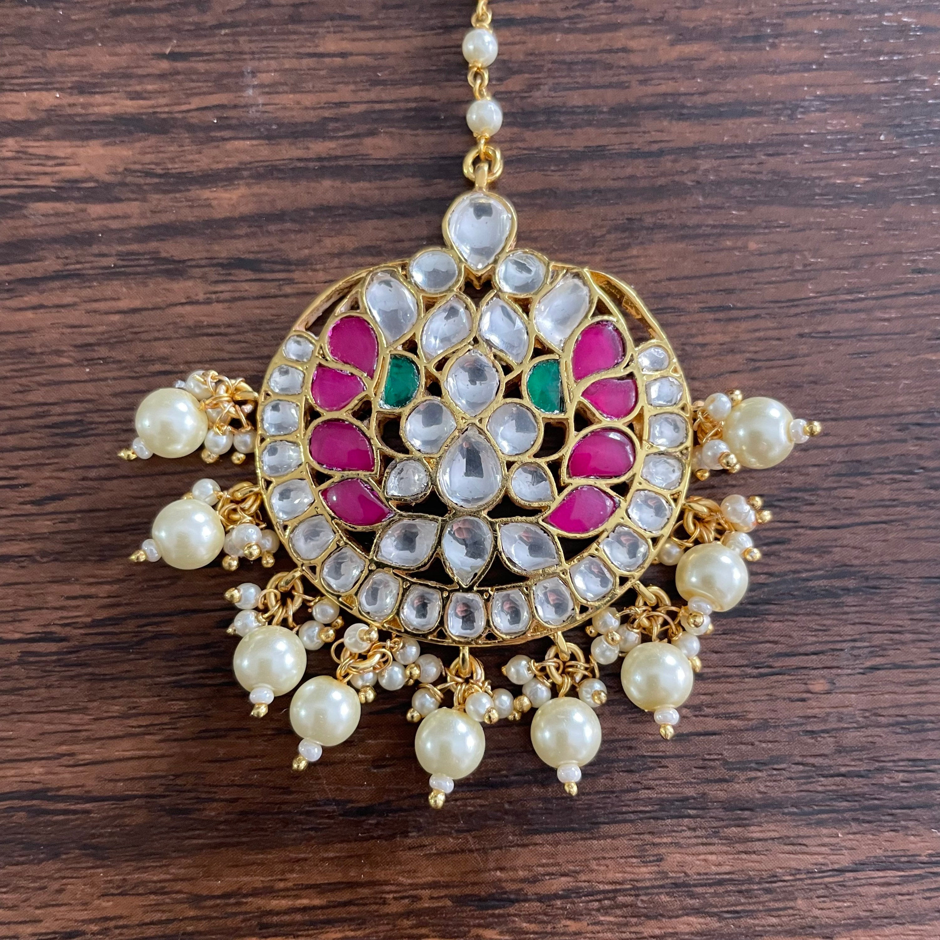 Fine Kundan MaangTikka | Maangtikka | Indian Jewelry | Pakistani Jewelry | Indian Forehead Jewelry | Tikka | Punjabi Jewelry |