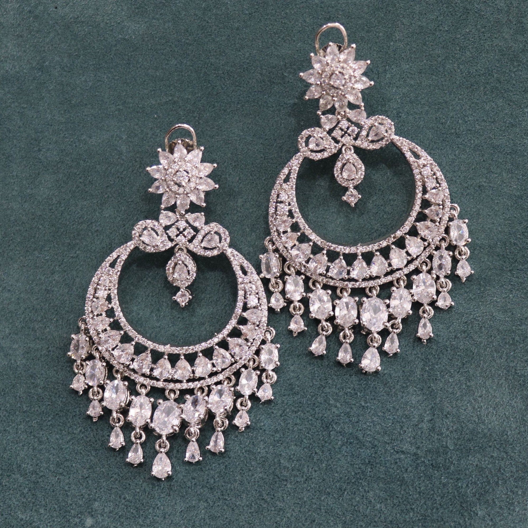 Sold Out Diamond Chaandbali /Chaandbalis / Indian Earring / Indian Jewelry/ Pakistani Jewelry/ Sabyasachi Jewelry/ Bollywood Jewelr