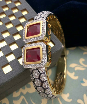 Ruby Victorian Bangle/Indian Jewelry / Pakistani jewelry/ Indian Bangle/ Ethnic bangles / Ruby Bangles/ Bollywood Jewelry