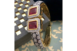 Ruby Victorian Bangle/Indian Jewelry / Pakistani jewelry/ Indian Bangle/ Ethnic bangles / Ruby Bangles/ Bollywood Jewelry