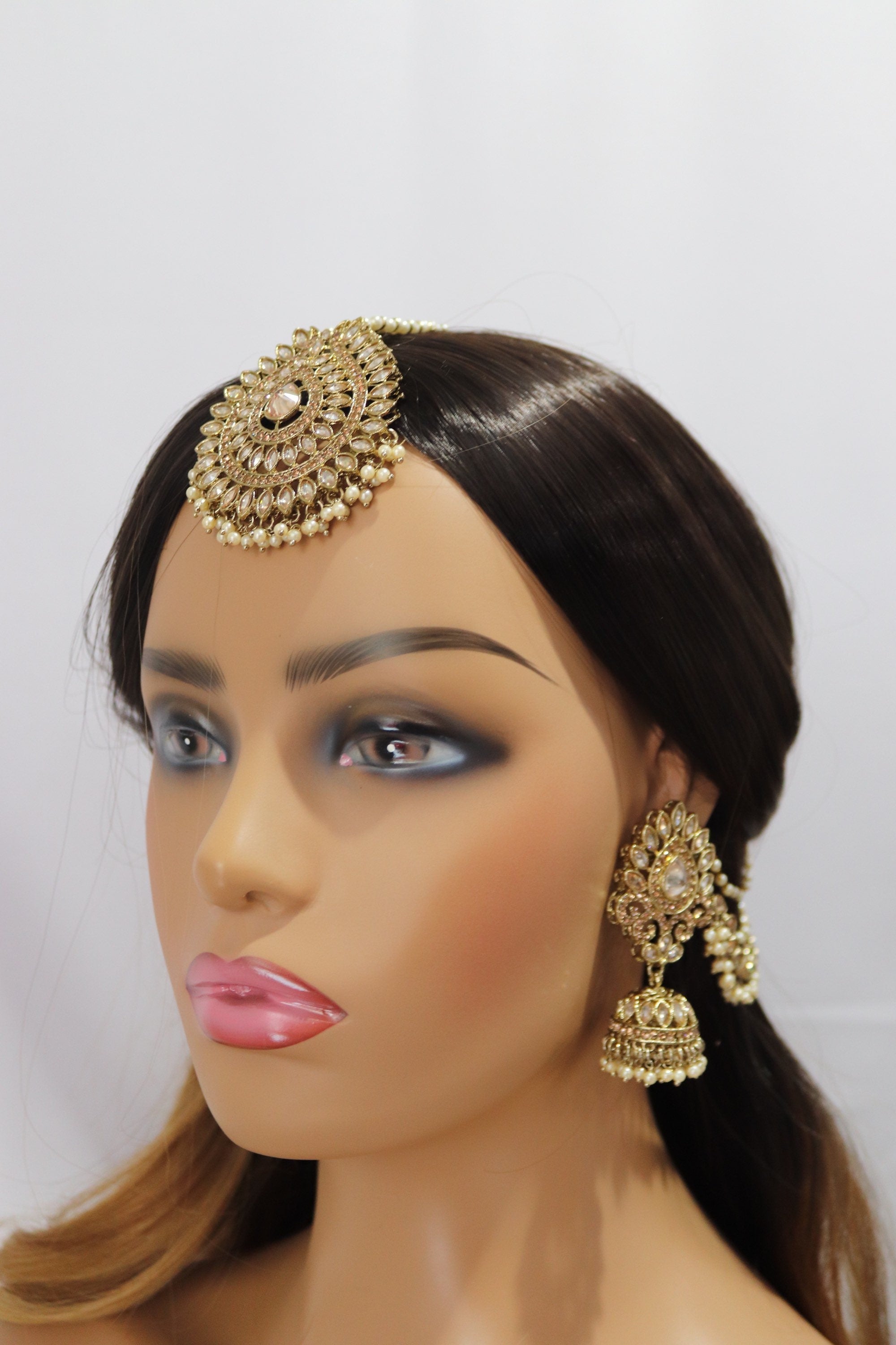 Tikka Set Maangtikka tikka Set Earring Tikka Set Polki Tikka Set Bahubali Earrings Punjabi Jewelry Pakistani Jewelry