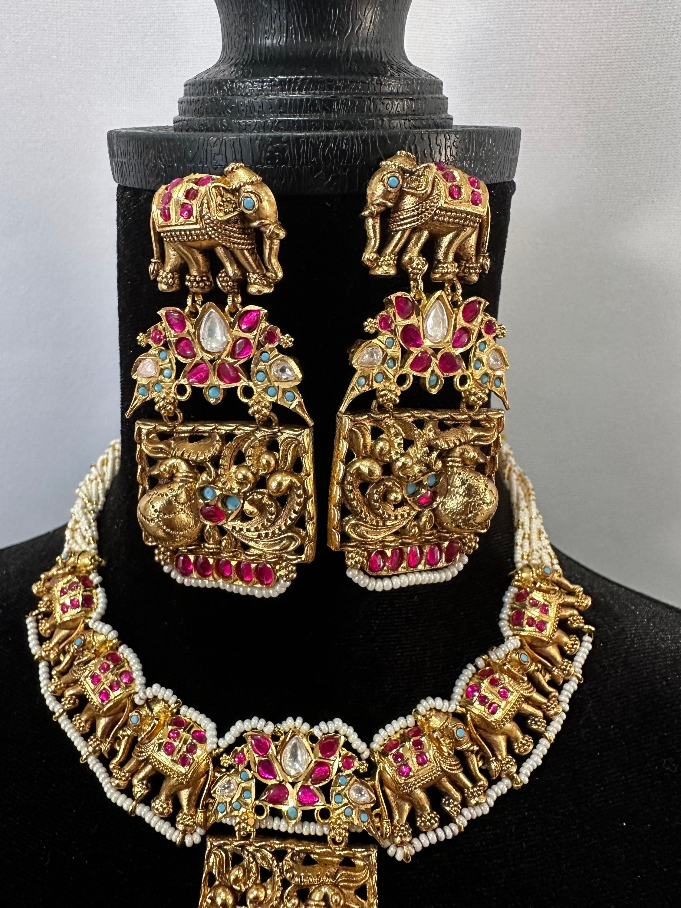 Finest Quality Gold Necklace | Jadau Jewelry | Gold Choker | Indian Jewelry | One Gram gold | Matte Gold Necklace | Indian Necklace |