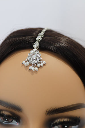 Dainty Polki Tikka Maang tikka Kundan tikka Kids Small Tikka Indian forehead Jewelry Indian Hair jewelry Pakistani Jewelry Indian Jewelry