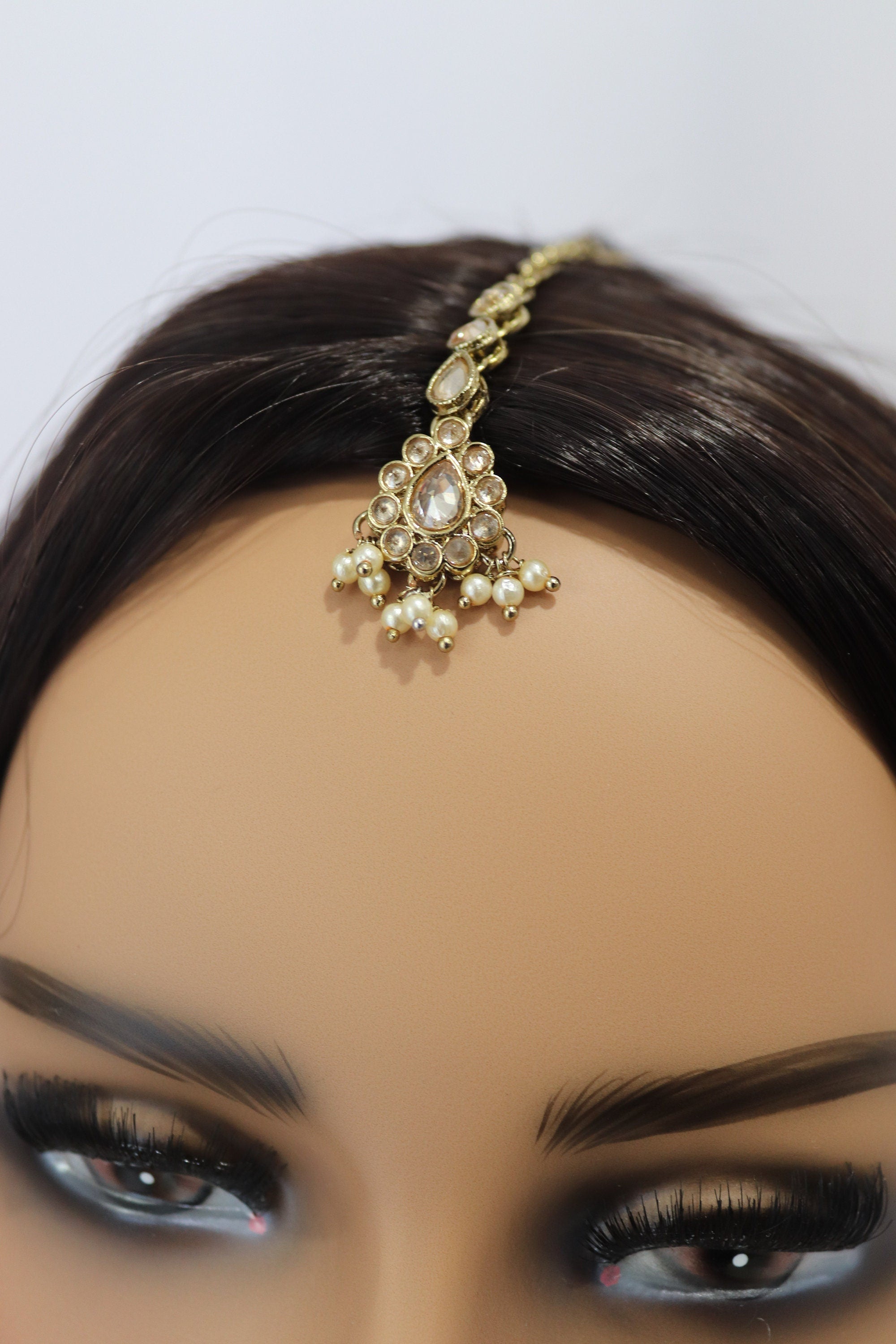 Dainty Polki Tikka Maang tikka Kundan tikka Kids Small Tikka Indian forehead Jewelry Indian Hair jewelry Pakistani Jewelry Indian Jewelry