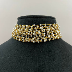 Gold Pearl Choker Indian Jewelry Gold Choker Indian Wedding Jewelry Pakistani Bollywood Jewelry Punjabi Indian Choker