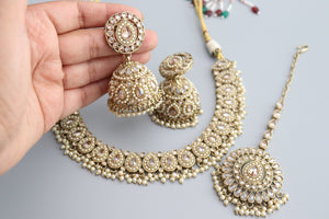 Simi Gold Polki Necklace Kundan Necklace Punjabi Jewelry Indian Jewelry Indian Necklace Indian Choker Set Pakistani Jewelry