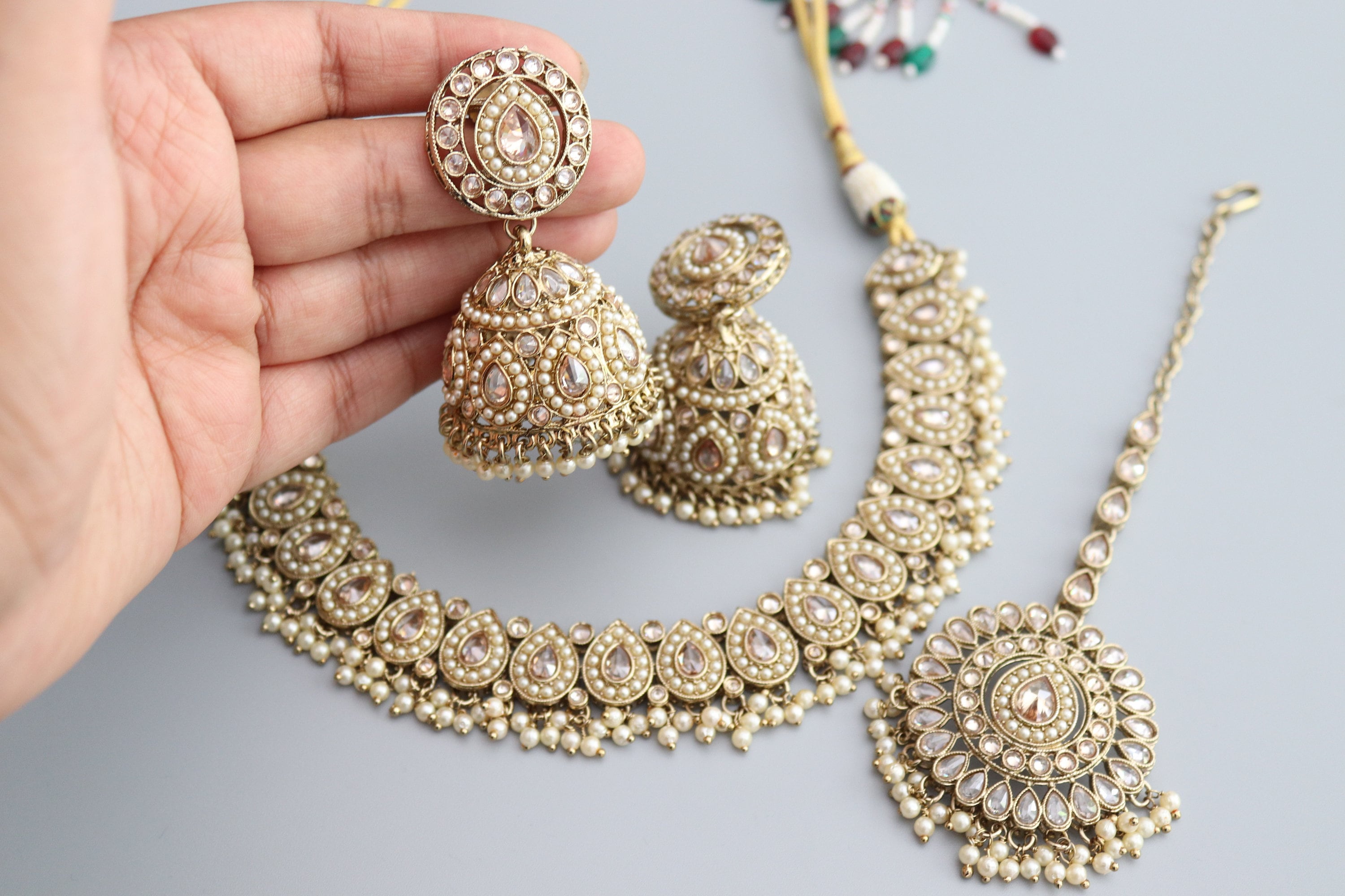 Simi Gold Polki Necklace Kundan Necklace Punjabi Jewelry Indian Jewelry Indian Necklace Indian Choker Set Pakistani Jewelry