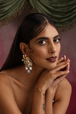 Baroque Pearl Statement Earrings Indian Jewelry Earrings