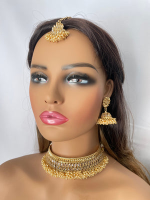 Polki Gold Choker/ Indian Gold Choker/ Pakistani Jewelry/ Punjabi Jewelry/ Polki Necklace/ Kundan Choker/ Indian Jewelry