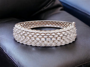 Diamond Bracelet | Statement Jewelry | Indian Jewelry | Pakistani Jewelry | Crystal Bracelet | CZ Bracelet | CZ Bangle