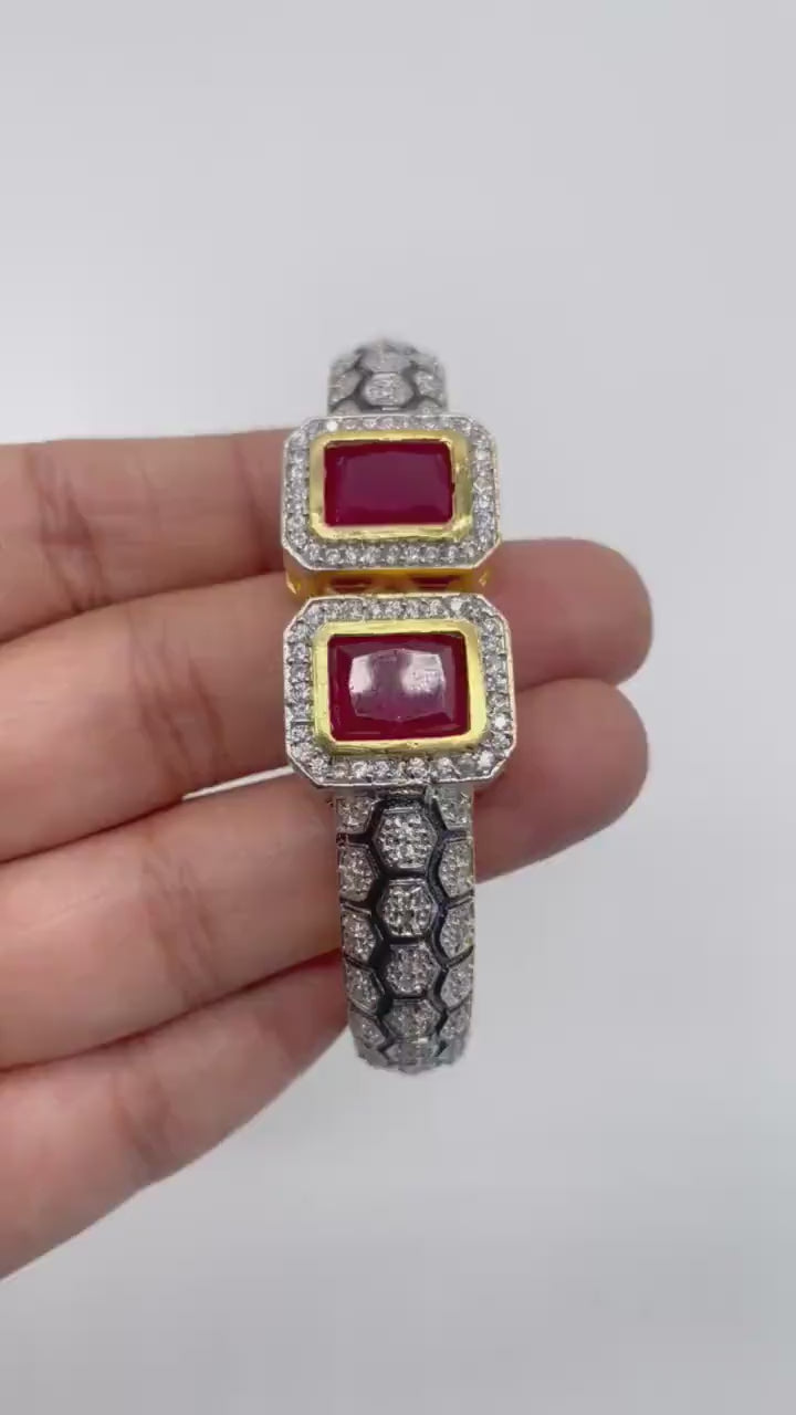 Ruby Victorian Bangle/Indian Jewelry / Pakistani jewelry/ Indian Bangle/ Ethnic bangles / Ruby Bangles/ Bollywood Jewelry