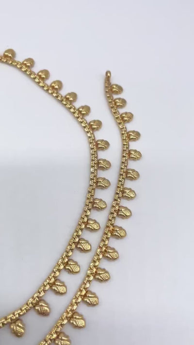 Gold Plated Anklet/ Pearl Anklet/ Payal/ Moti Payal/ Panjeb/ Indian Jewelry/ Pakistani Jewelry/ Boho Jewelry/ Ethinic Jewelry